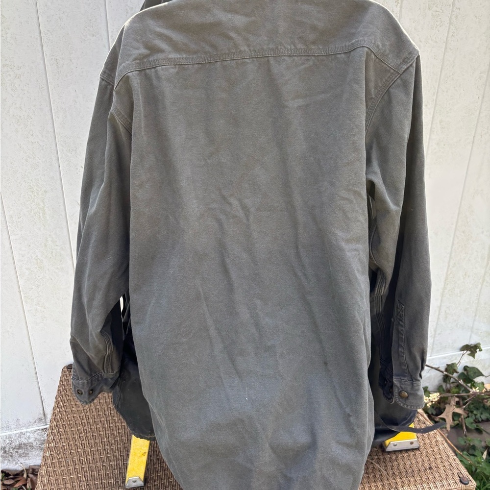 Vintage Carhartt flannel lined shirt jacket sz M - Picture 6 of 8